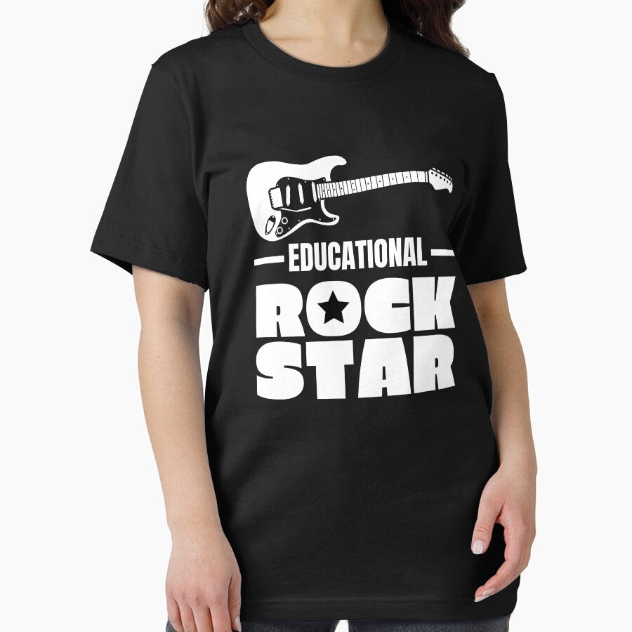 Musical Guitar Educational Rockstar For Funny Musical Teacher And Musician As A Educational Rockstar by Funwithmusic