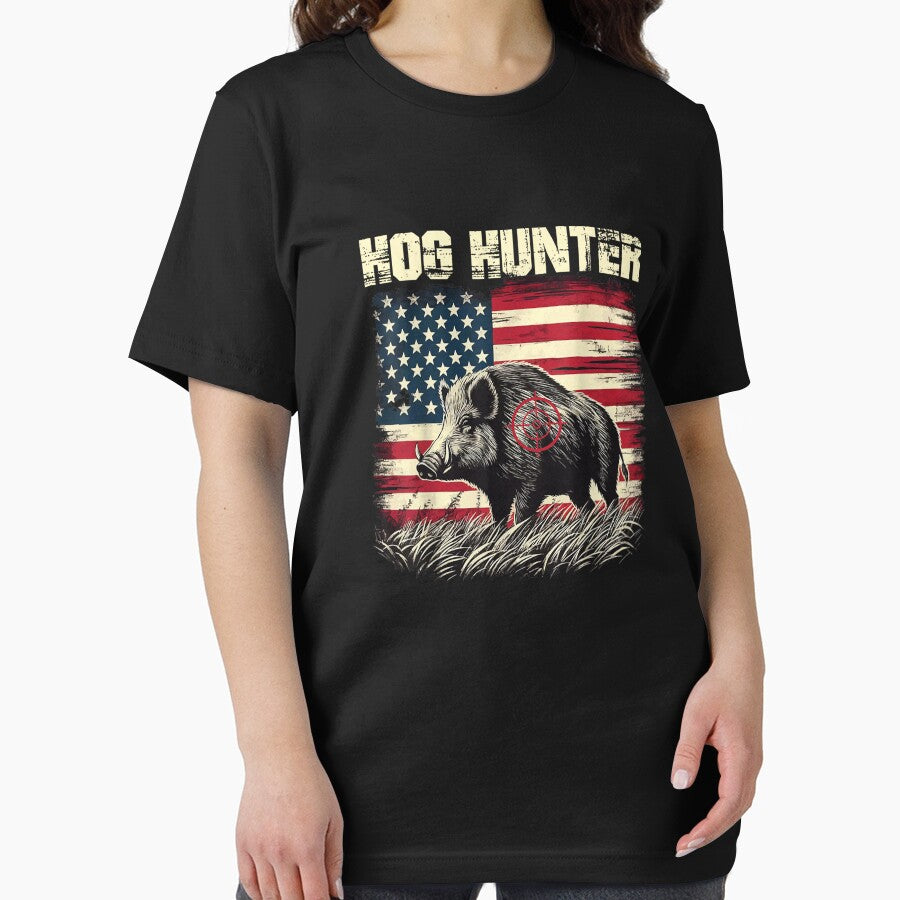 Hog Hunting American Flag by goombi-creative