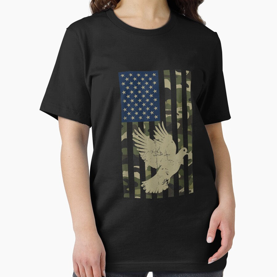 Dove Hunting Camo American USA Flag by goombi-creative
