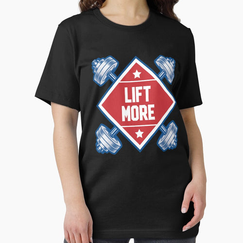 "Lift More" Workout Gym Strength Weightlifting Design by festivalshirt