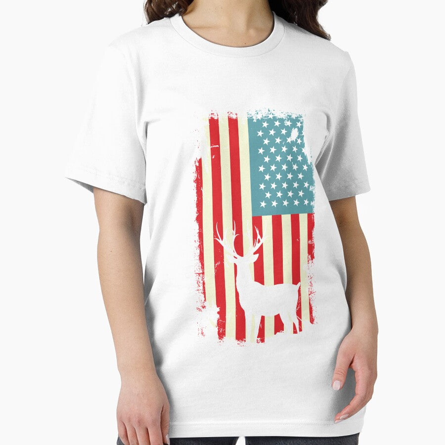 American Deer Hunter Patriotic For Men Women by miracletee
