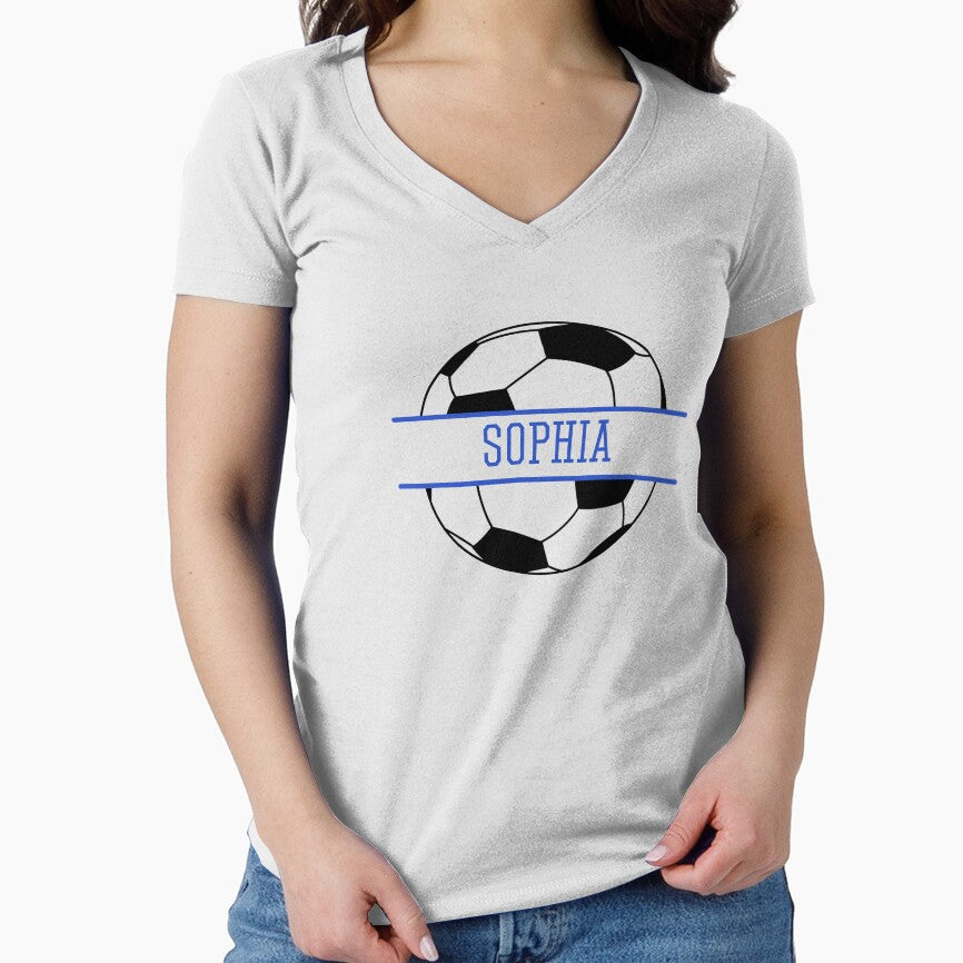 Sophia Personalized Soccer Ball by AtriumHouse Unisex , , , Long Sleeve Tee