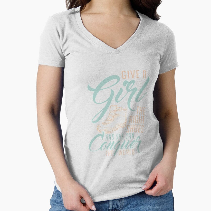 Hiking Girl Loves Right Shoes The World Shirt by Clavitaps