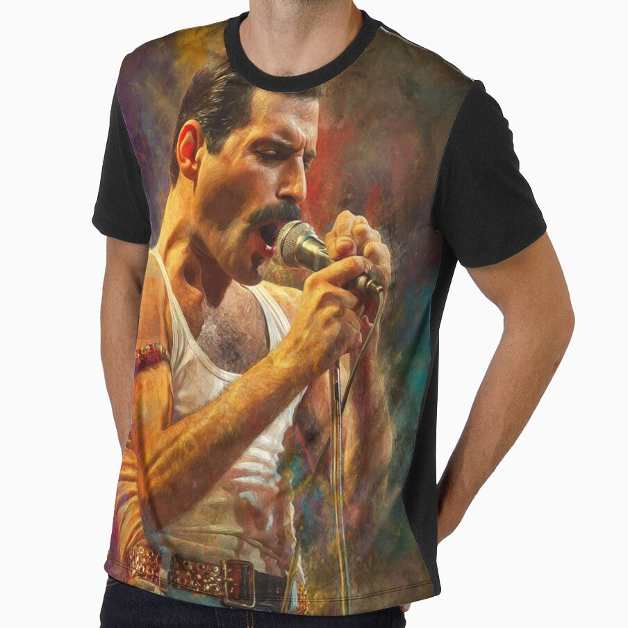 Legend on Stage – Freddie Mercury Portrait by SHOCAMPOS DESIGNS
