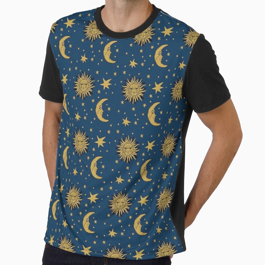 celestial sun moon and stars 90's whimsygoth by BrontesWhimsyStore