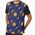 Vintage moon and sun stars celestial by Abigail Jacques