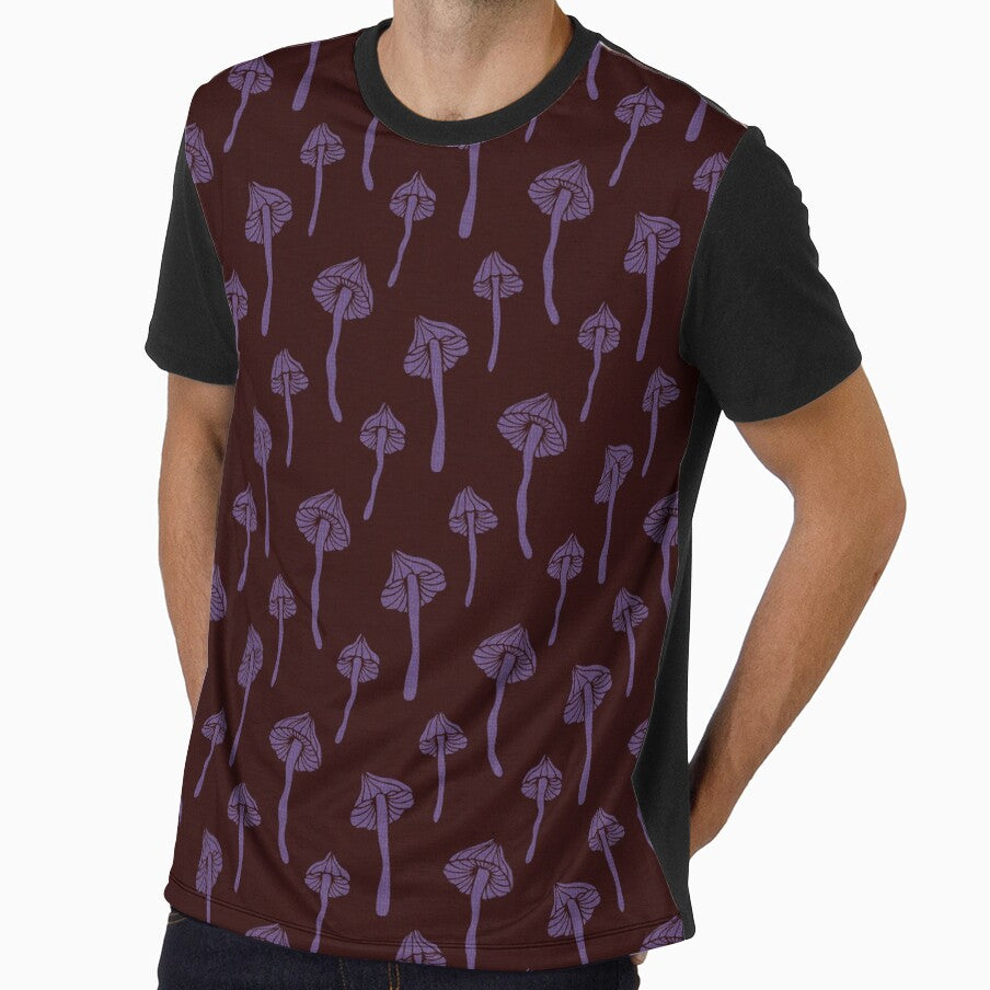 Whimsigoth Purple & Black Mushrooms - Dark Cottagecore Aesthetic by EarthFaeryDSGN