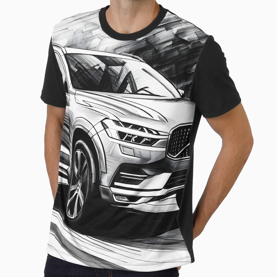 Volvo XC60 Luxury SUV Dynamic Charcoal Sketch by rgagliardi2017