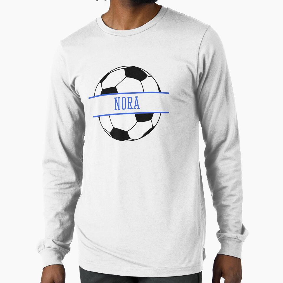 Nora Personalized Soccer Ball by AtriumHouse Unisex , , , Long Sleeve Tee