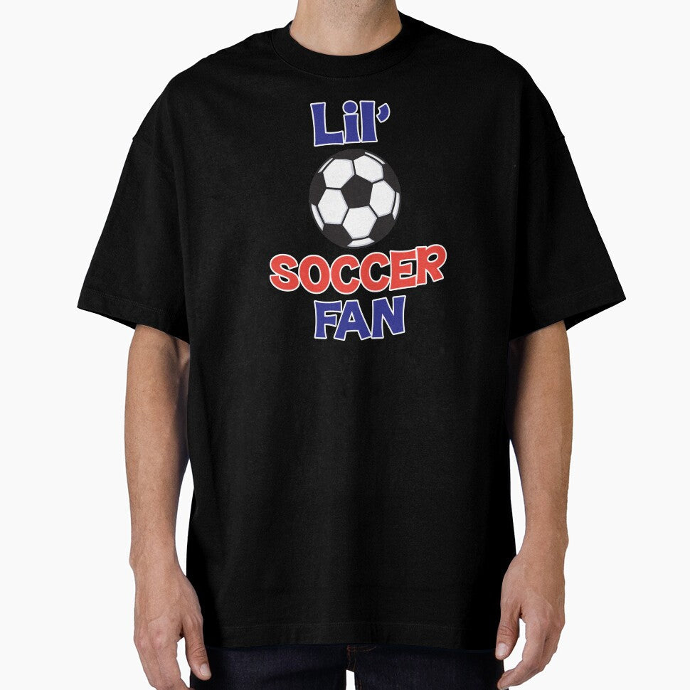 'Lil' Soccer Fan' (Black) by The Button Gal Unisex , , , Long Sleeve Tee