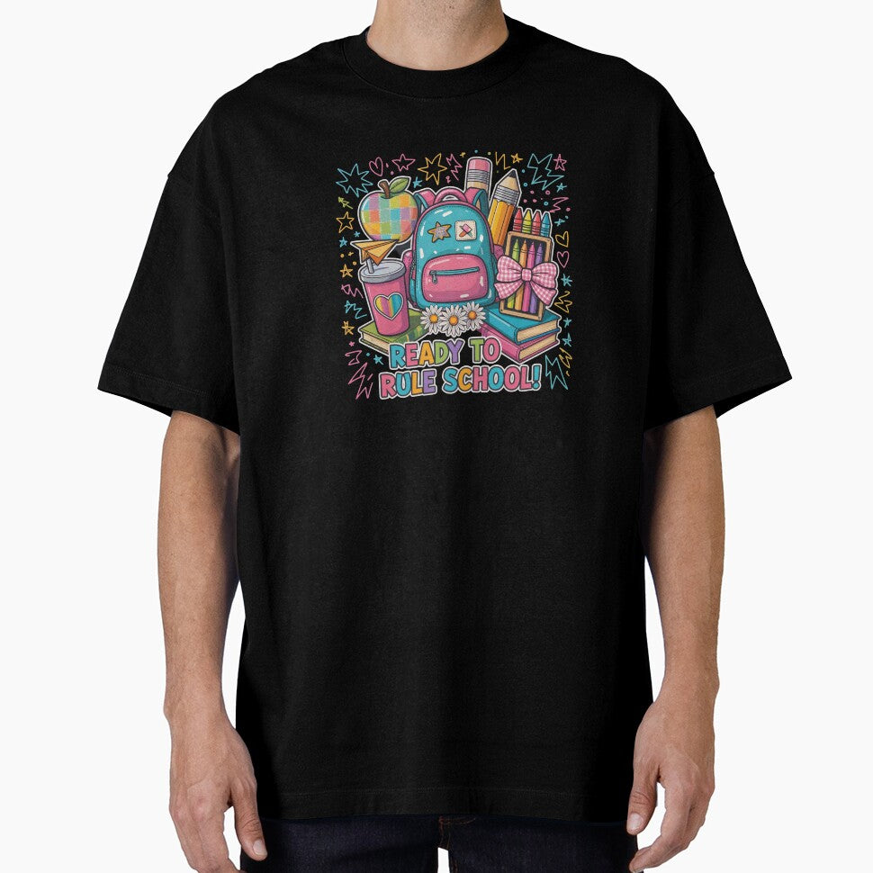 Ready to Rule School! Fun Back-to-School Cartoon Design for Kids & Teens by unclejohncorner