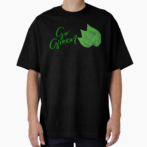 "Go Green Handwritten Leaves Design" by Mahakamel