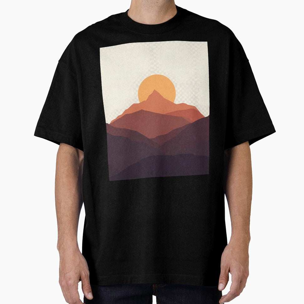 Minimalist Mountain Silhouette | Nature Lover Design | Outdoors Gift by The Print Hub