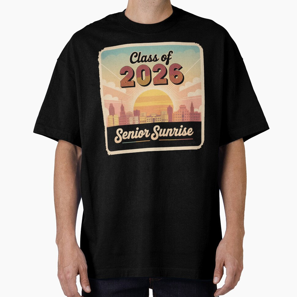 Class of 2026 Senior Sunrise Retro Vintage Poster Design by Prints-by-Olaf