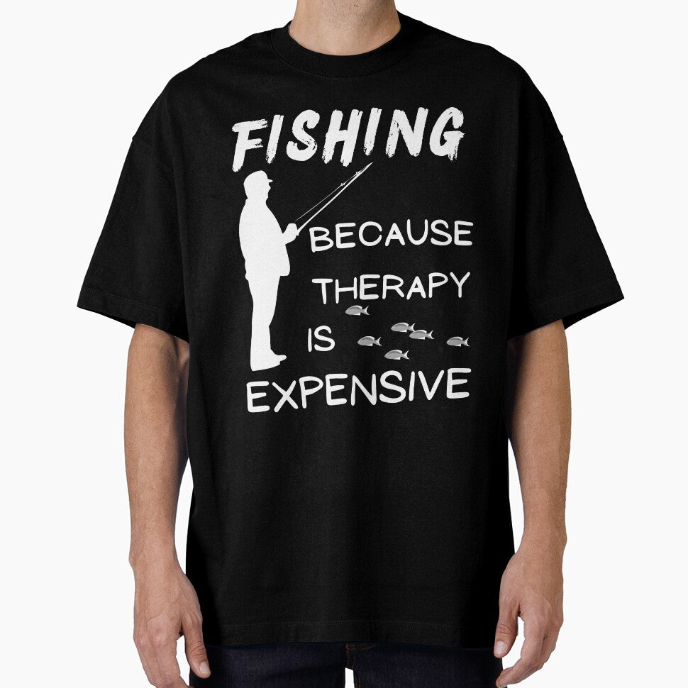 Fishing because therapy is expensive. Fisherman, fishing dad, by Verle-art