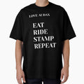 Love Audax – Eat Ride Stamp Repeat Cycling T-Shirt by Pedal & Pace
