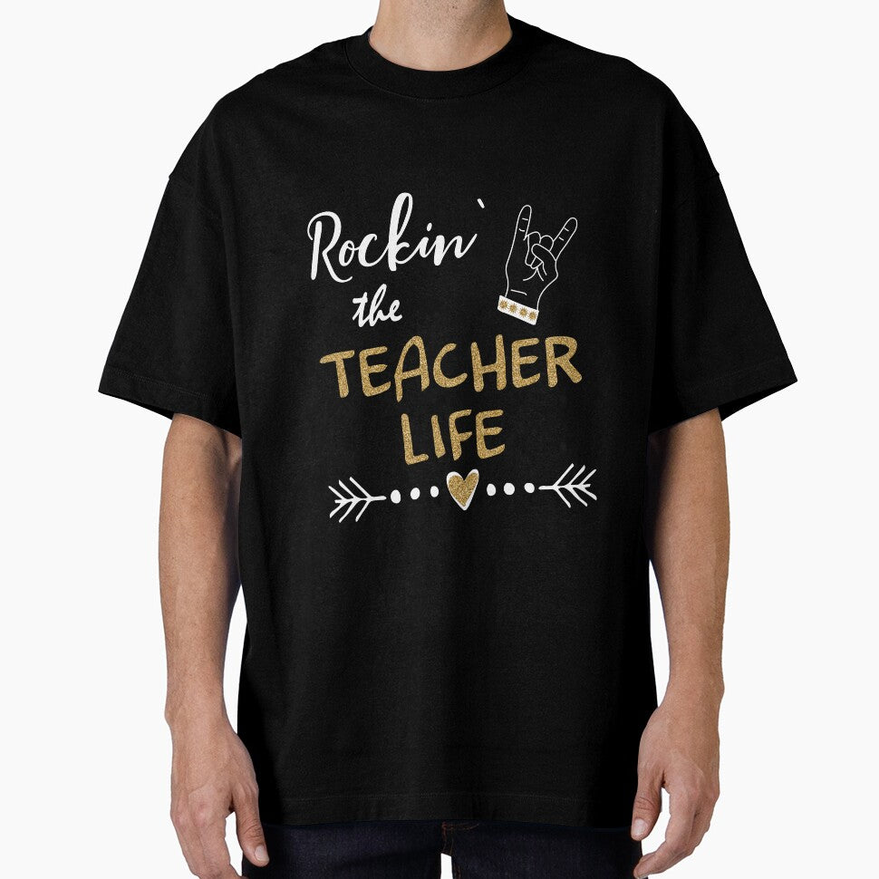 Rocking the Teacher life Cute Trendy Cool Gift Tshirt for teacher by myrgomez