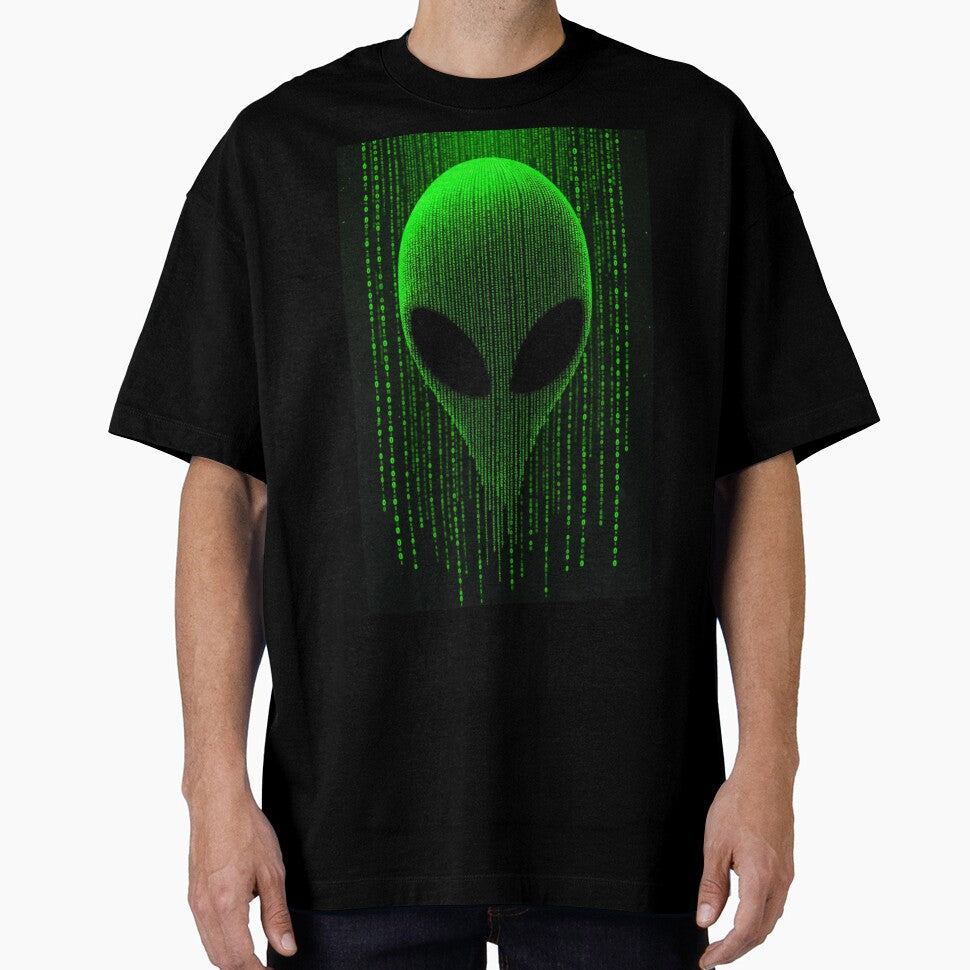 Binary Alien – Matrix Code Head by OrbitTrend