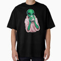 cute alien drinking coffee by corinaorchid Unisex , , , Long Sleeve Tee