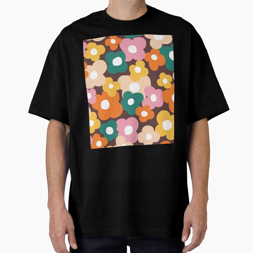 Groovy 70s Vintage Retro Flower Power in Autumnal Colors by Deutschic