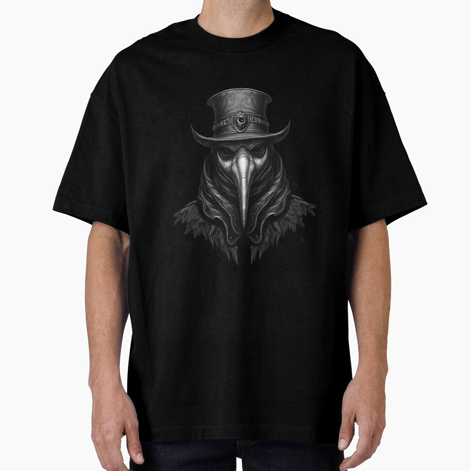 Plague Doctor Mask Dark Gothic Black and White Art by inkoutninja