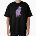 Purple Moon Cat Silhouette by wonderxwander
