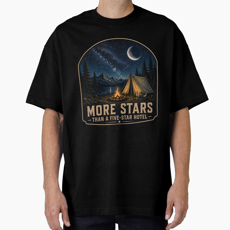 More Stars Than A Five-Star Hotel | Camping Night Sky Design by Claws & Chaos