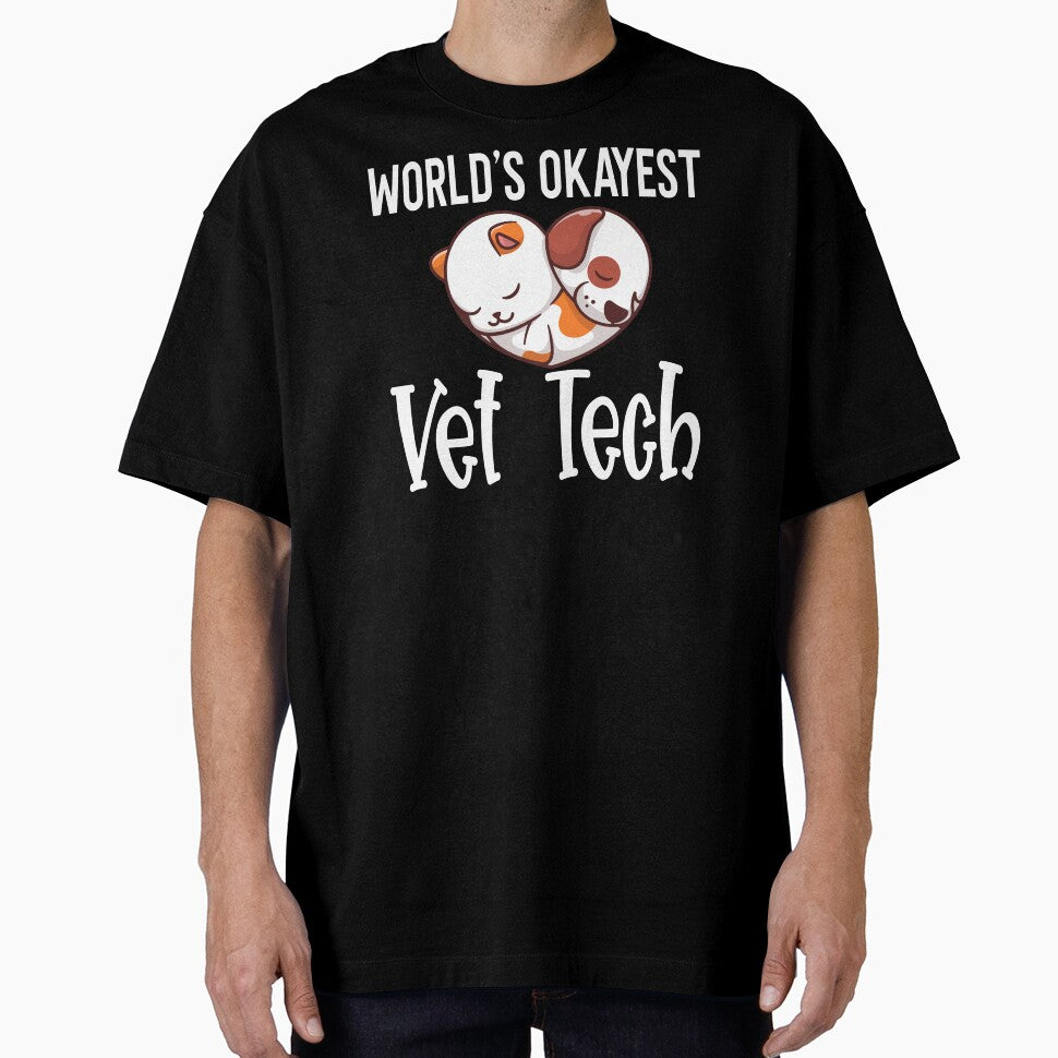 World's Okayest Vet Tech Funny Veterinary Technician by ZiesMerch