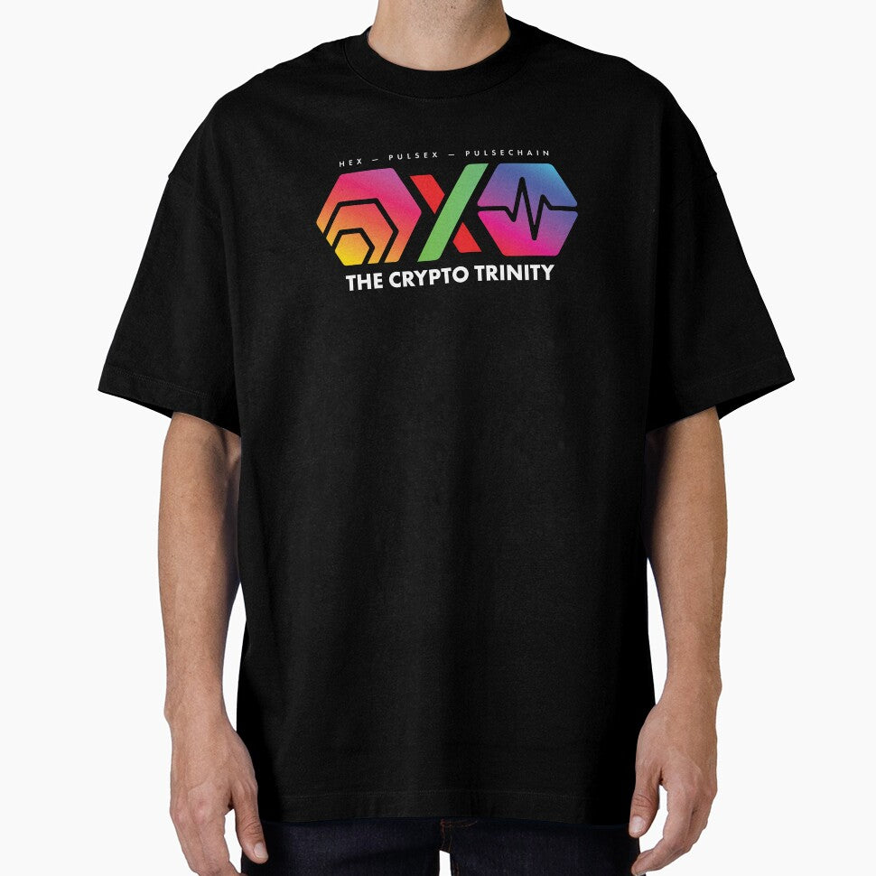 The Crypto Trinity (Hex, Pulsechain and PulseX) on Black by OnlyHexFans
