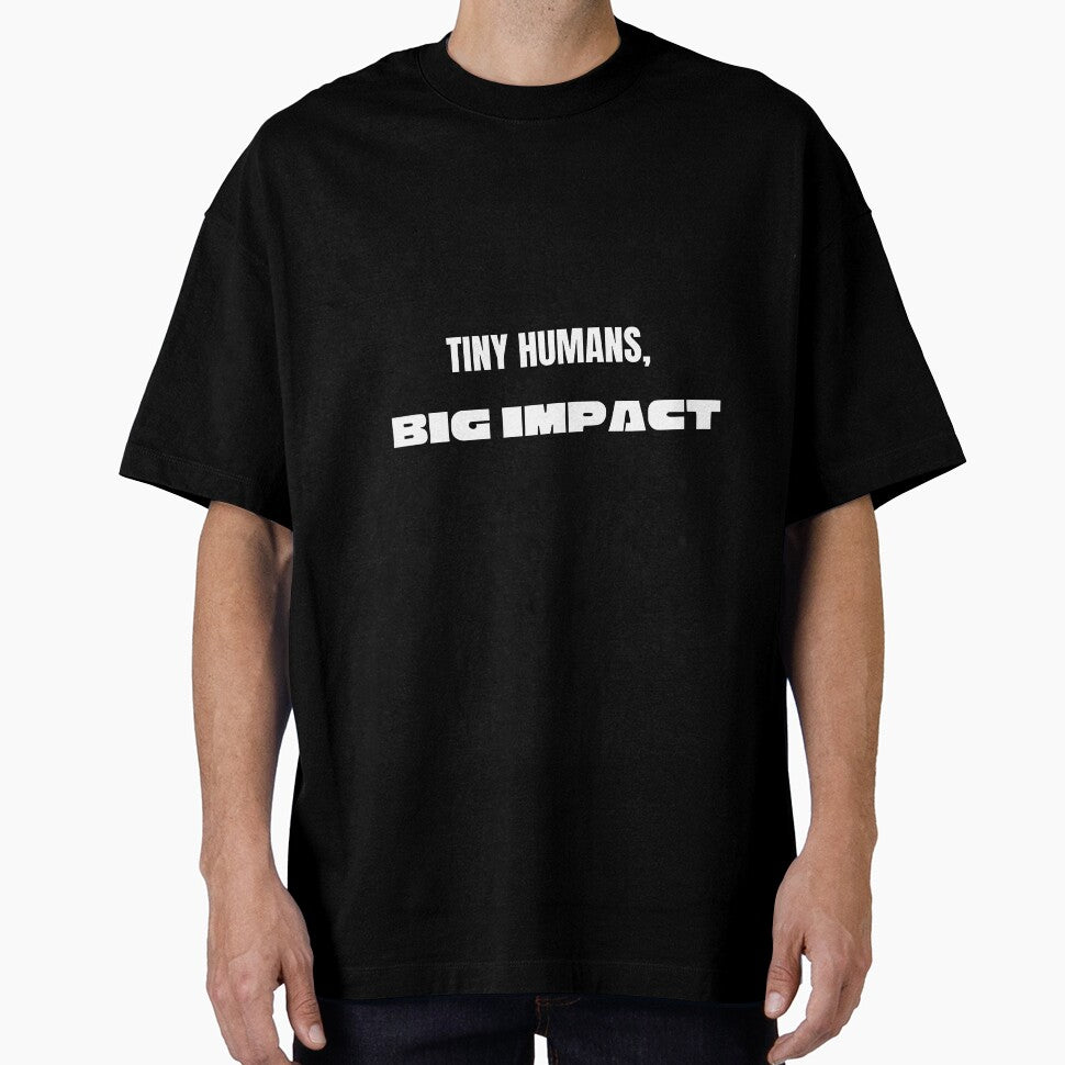 Tiny Humans Big Impact Teacher TShirt Teacher Appreciation Gift Minimal Tee by HopeAndHustle