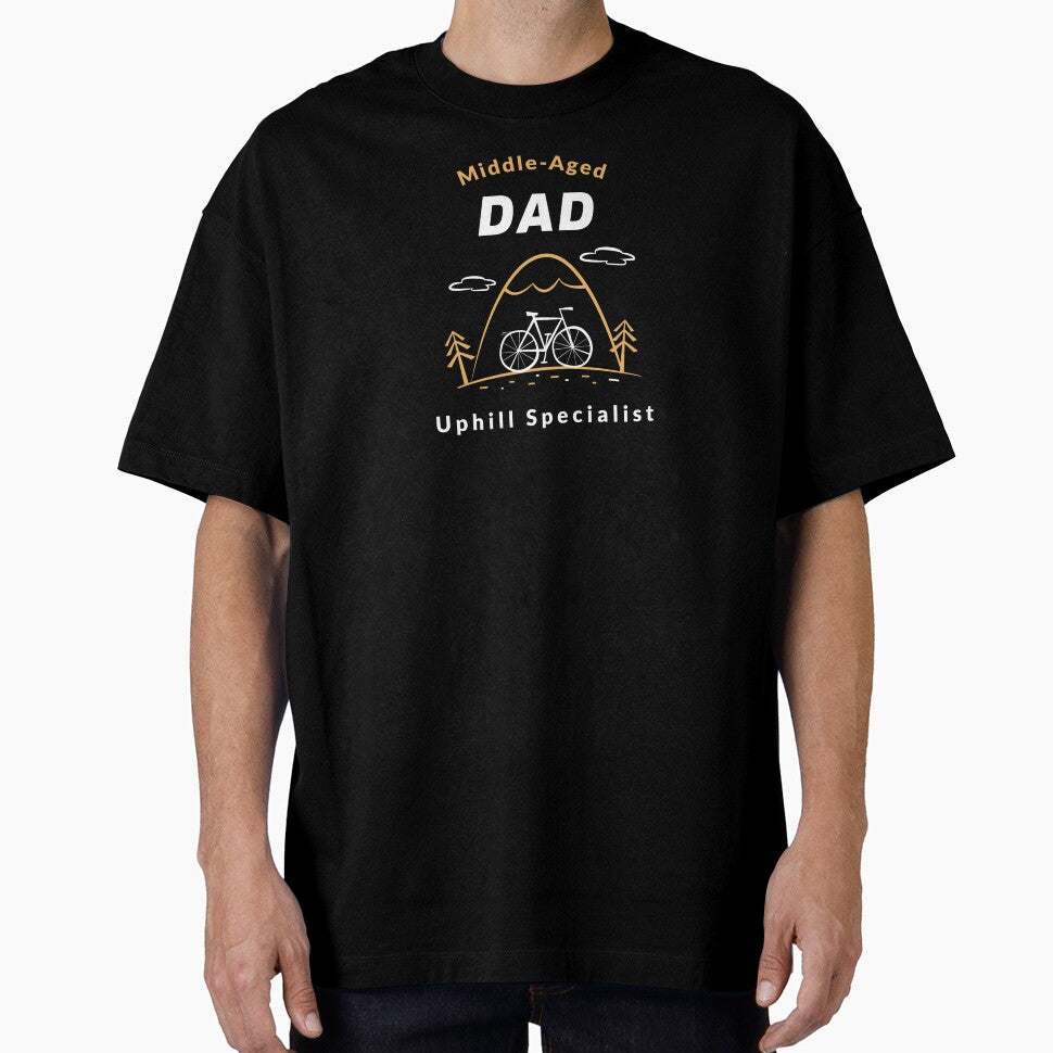 Middle-Aged Dad, Uphill Specialist - Dad Cycling by GreyTee