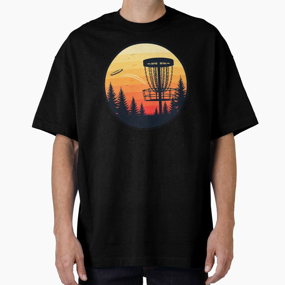 Vintage Disc Golf Sunset Silhouette by SholoStudio