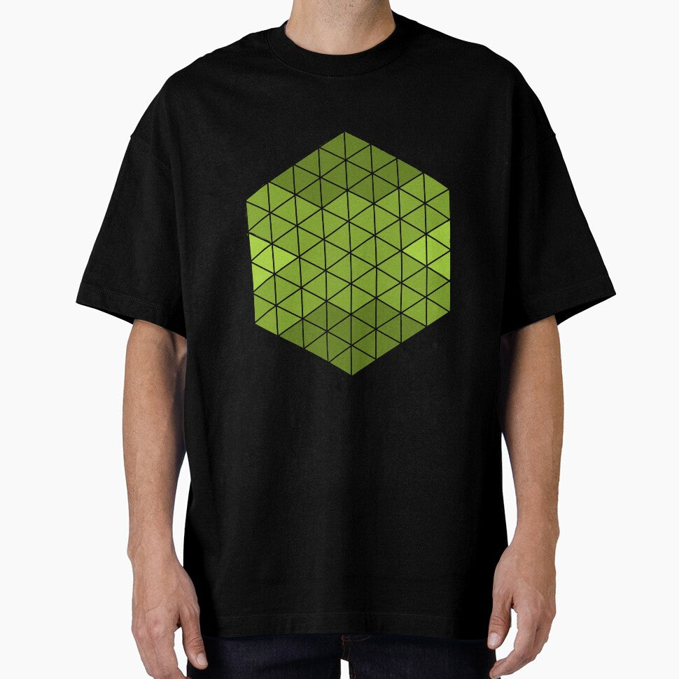 Green Abstract Triangle Sacred Geometry by Brooklynmpls