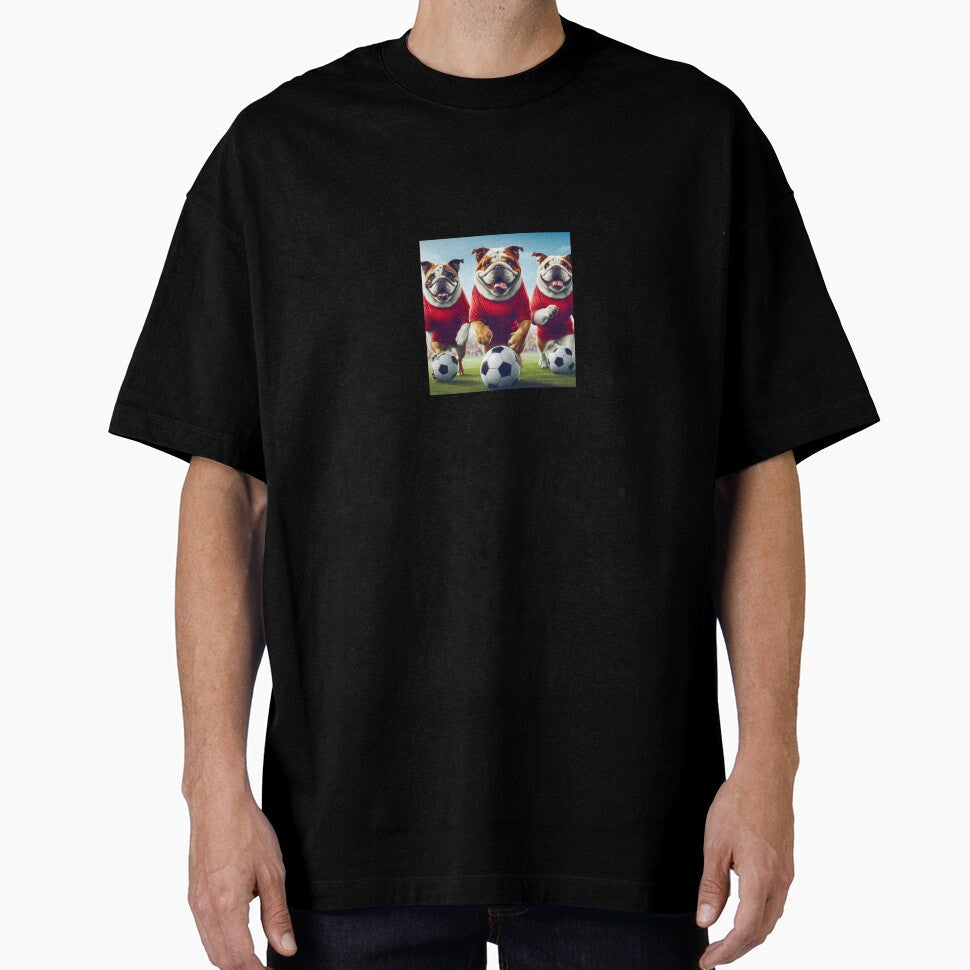 Bulldogs love football too! Soccer and Dog Lovers - Liverpool, Manchester United, Arsenal, Nottingham Forest - Any dog, any colour by Humour House Designs