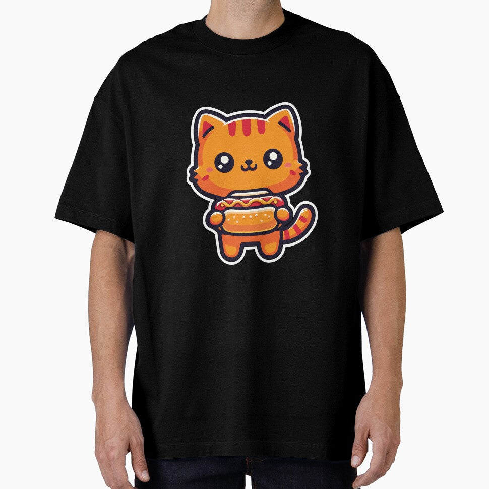 Orange Cat's Giant Hotdog Delight by WeirdDemonGames