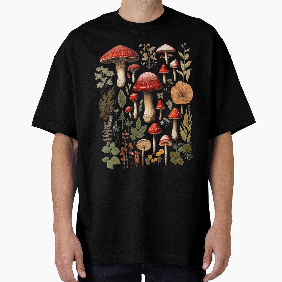 Retro Mushroom Forest Cottagecore by Myra365Art