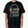 I Game Therefore I Am Orange Headset by SweetAndSpice