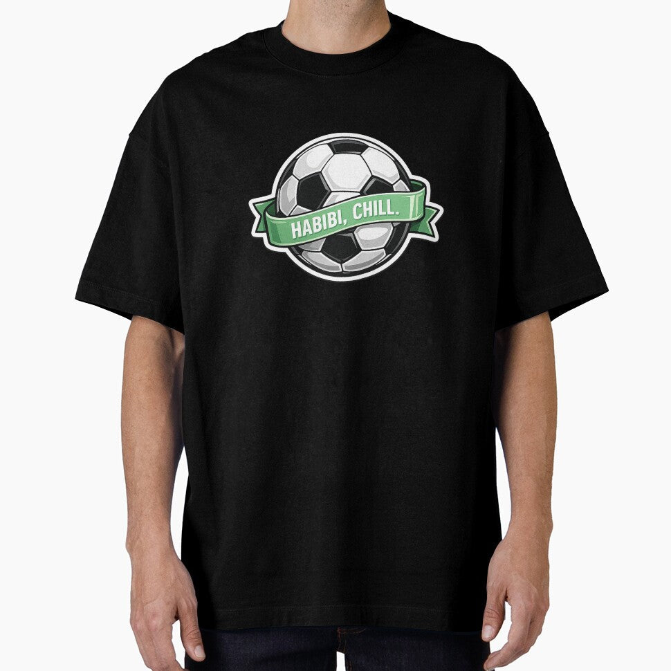 Habibi, Chill – Retro Football Motivation Sticker by RDcollections Unisex , , , Long Sleeve Tee