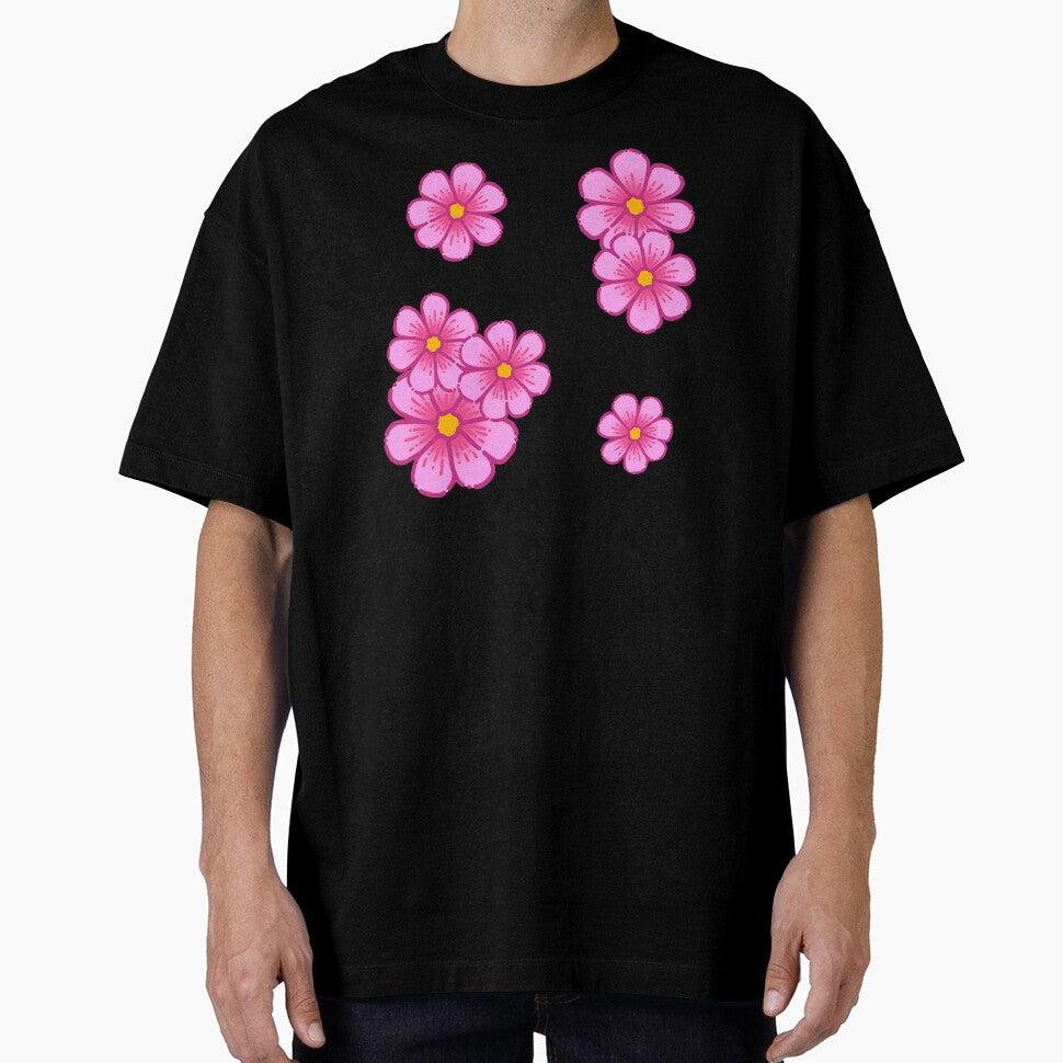 Pink Flowers Simple Drawing by AveryZi
