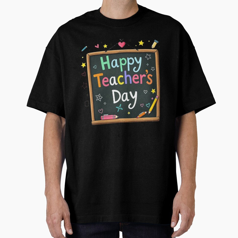 Happy Teacher's Day Blackboard Chalk Art by Iuqiune