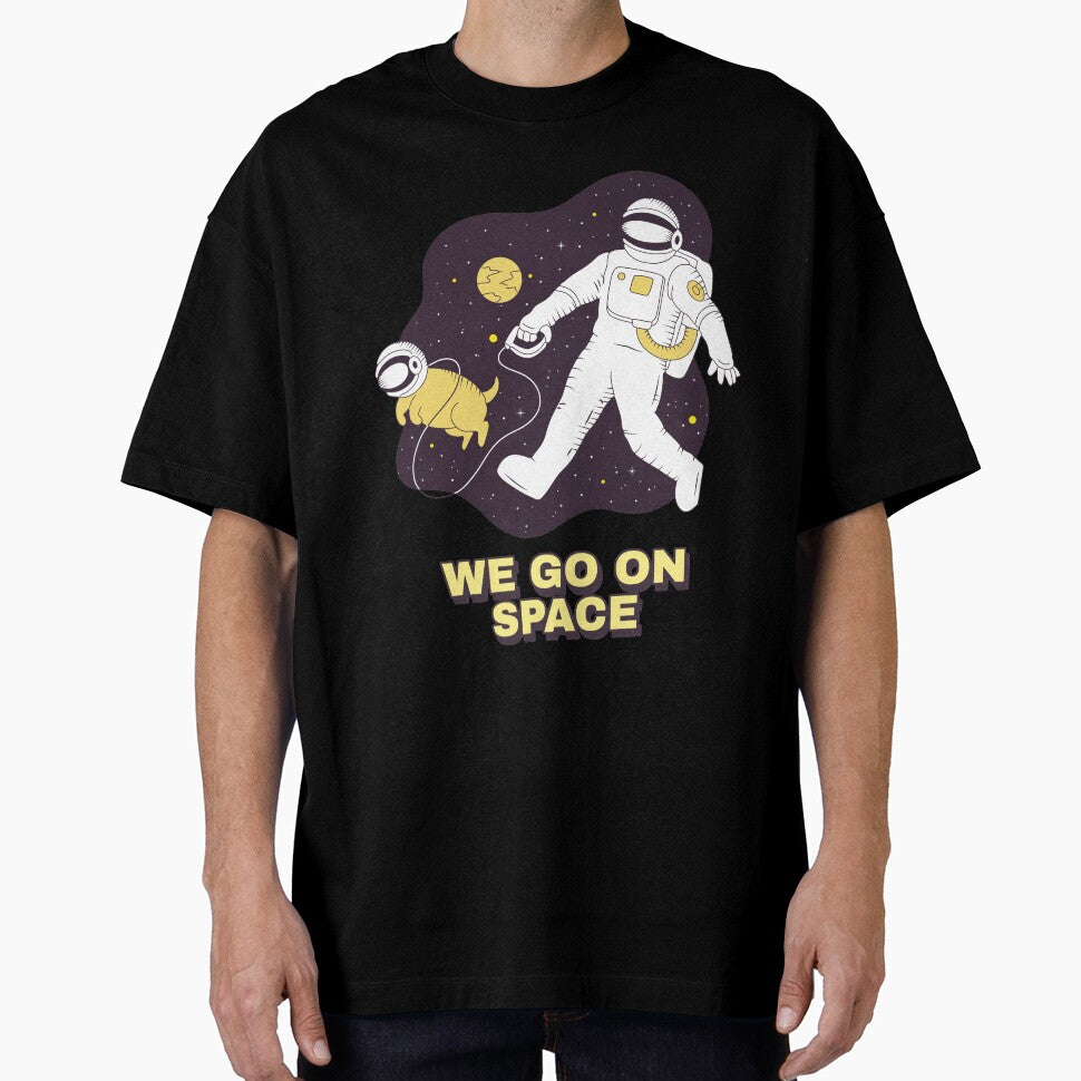Astronaut Space Dog Walking by Blok45 Unisex , , , Long Sleeve Tee