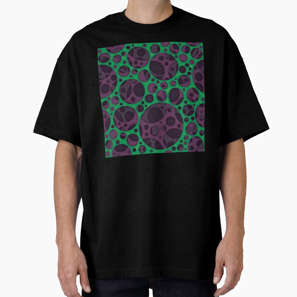 Wicked Trippy Abstract Slime Holes Design Pattern In Purple And Green by fizzgig