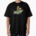 Whimsical Frog Riding On Top Of A Shark by Right-UR