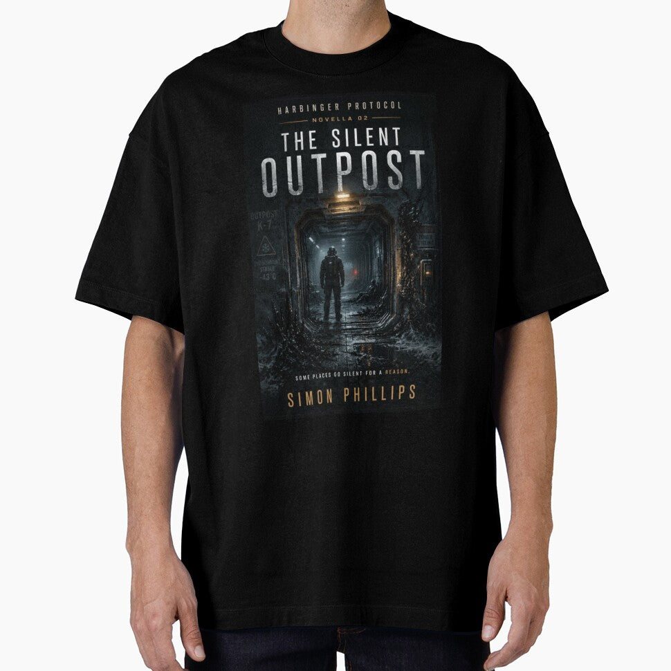 The Silent Outpost Book Cover | Sci-Fi Horror Novella Poster and Dark Space Fiction Art by Element Horizon Studio
