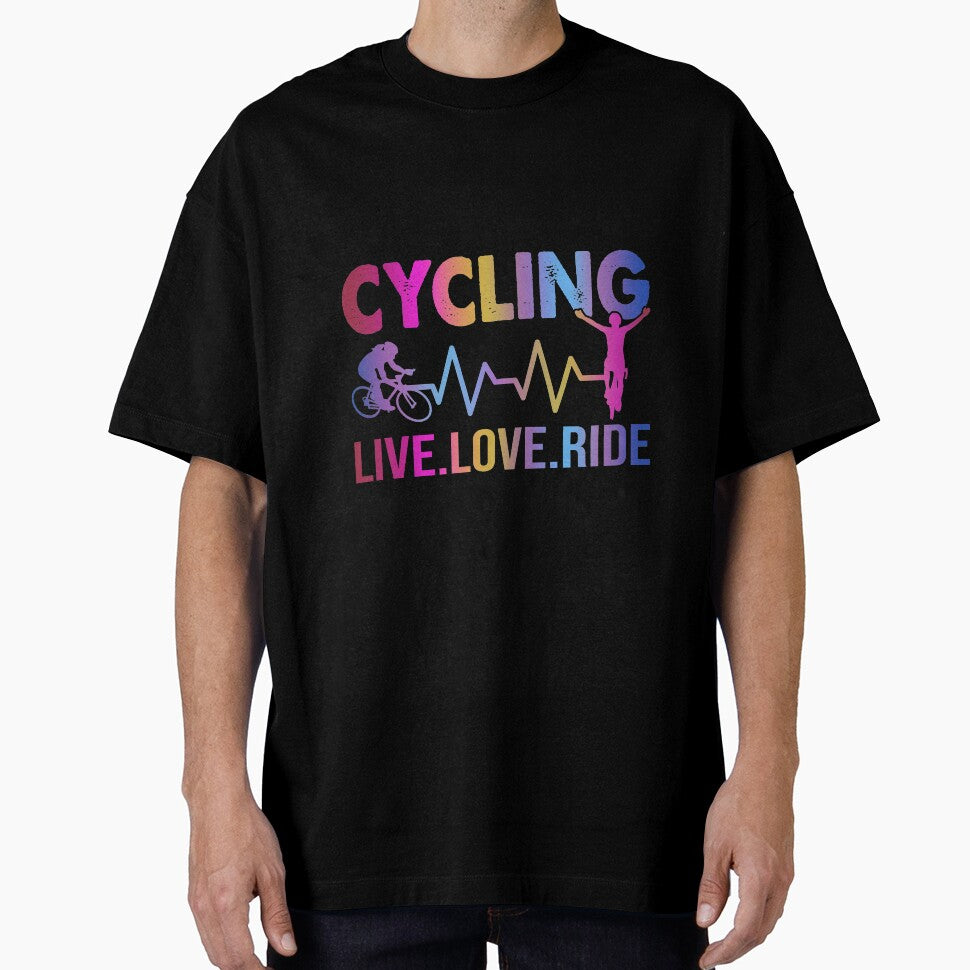 Cycling Live Love Art by JaskolArt
