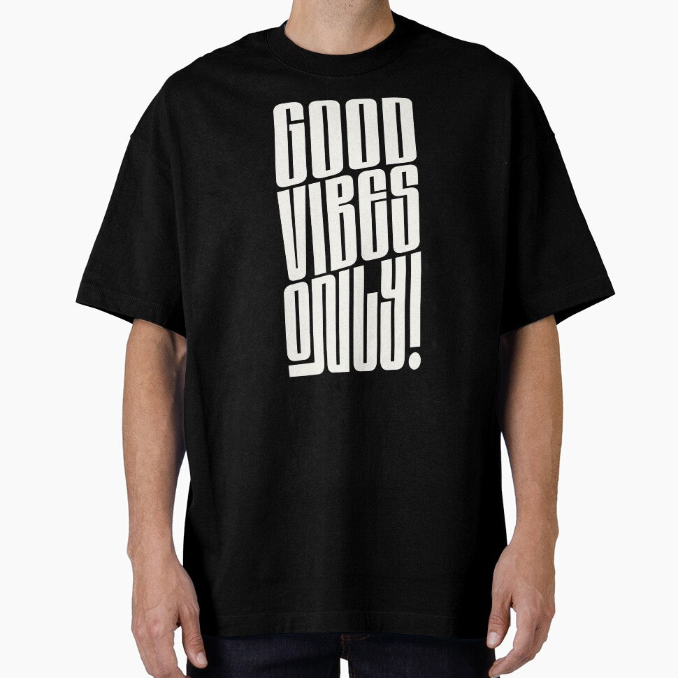Good Vibes Only Retro Typography Design by WojcikDesigners