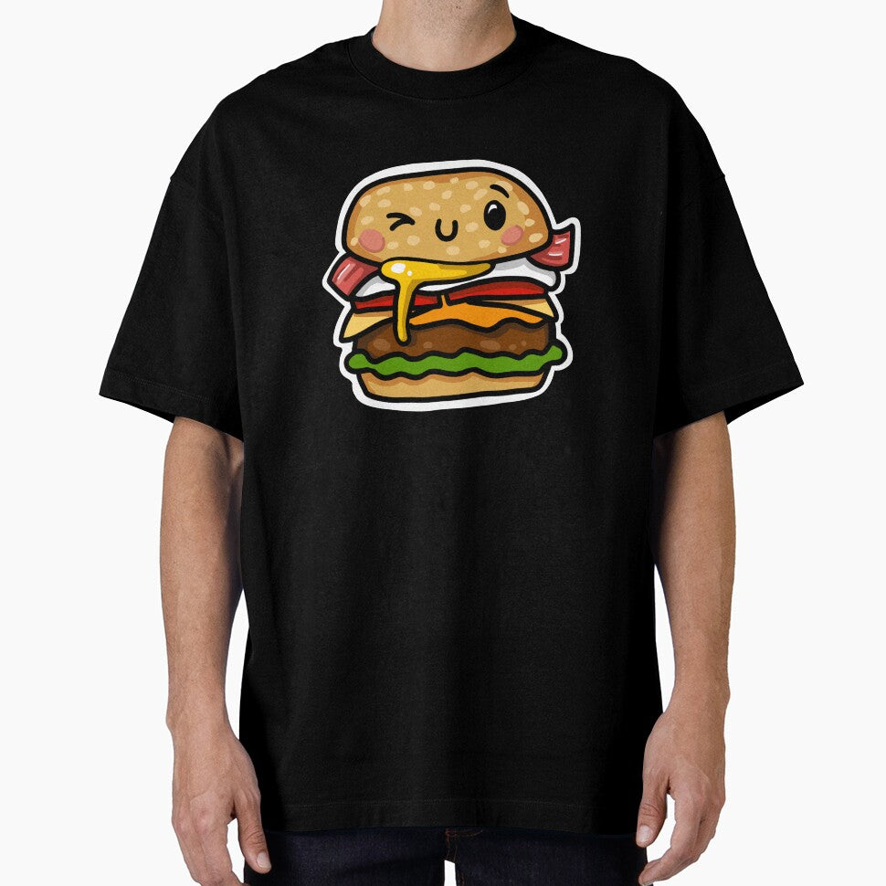 Egg and bacon burger Aussie Australian cute food by sianelliot