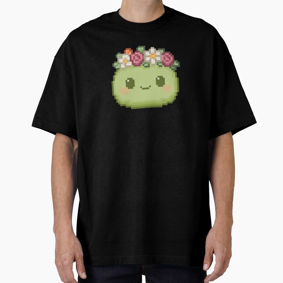 Flower Crown Pixel Mochi - Matcha Green by retro_pixel