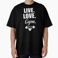 Live, love, gym. Funny gym rat or gym geek quote or saying by NBSStore