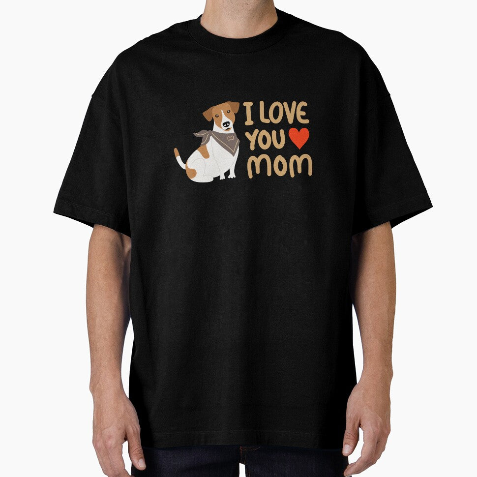 I Love You Mom" Dog Lover Gift – Cute Pet-Themed Design by TheBeeKindSpace